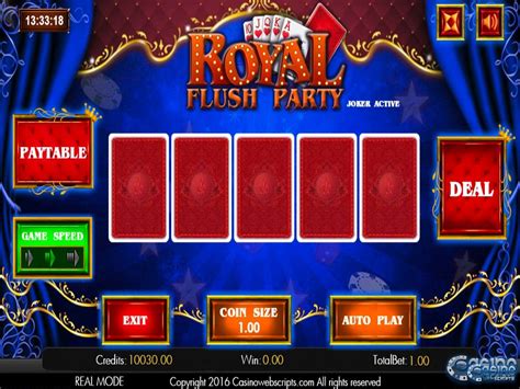Игра Royal Flush Party Video Poker  играть бесплатно онлайн